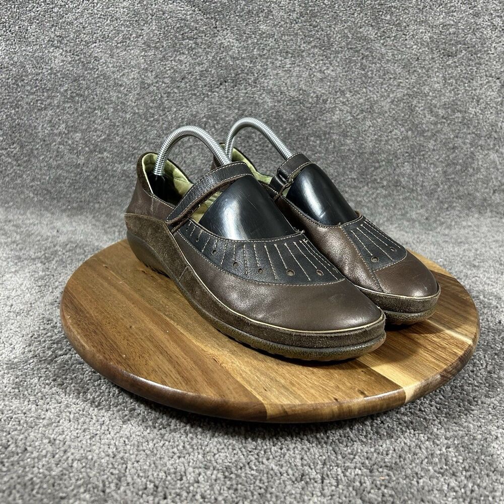 NAOT Samoa Women's Size EU 40 Brown Leather Mary Jane Flats Comfort Shoes Used